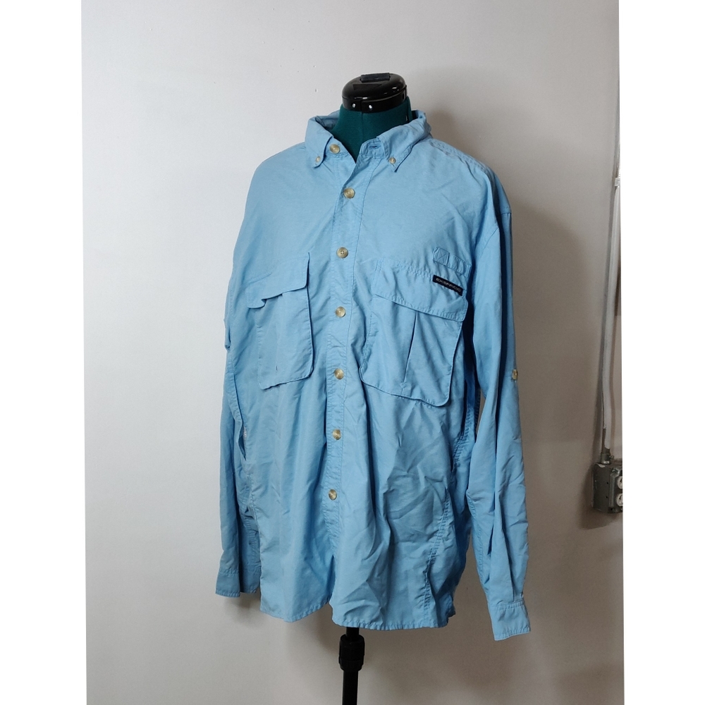 Ex Officio Light Blue Outdoor Button Down Shirt